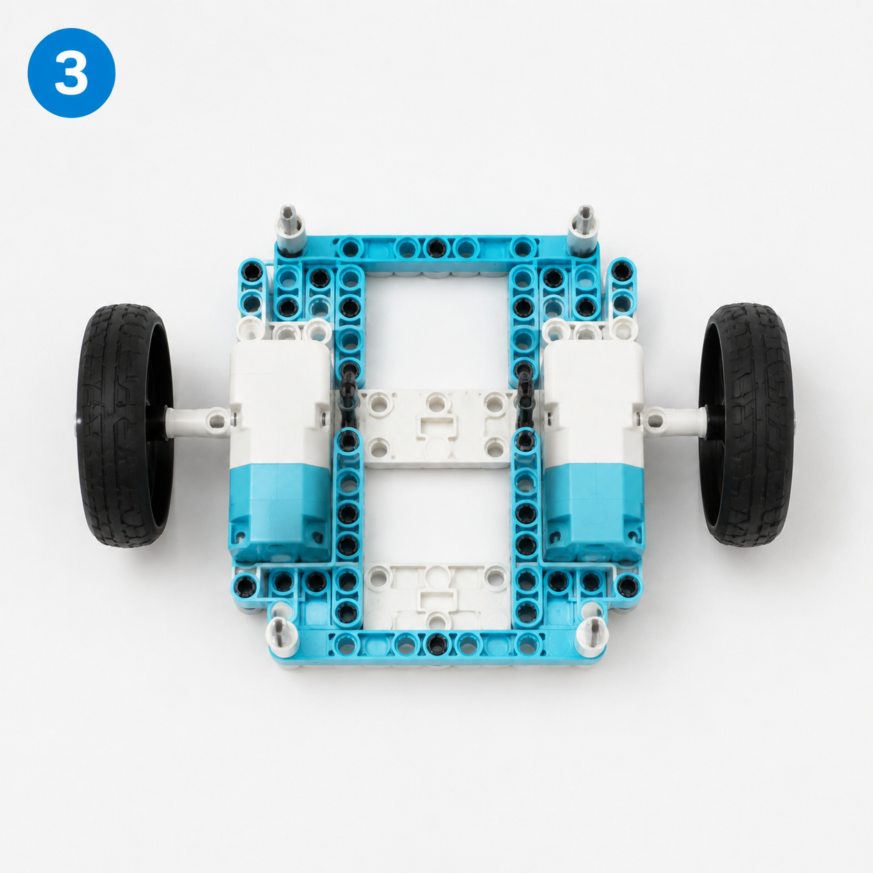 Robot z silnikami i kołami